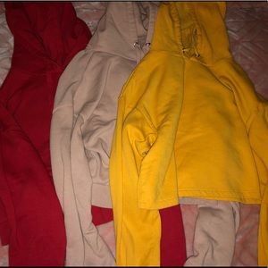3 H&M CROPPED HOODIES